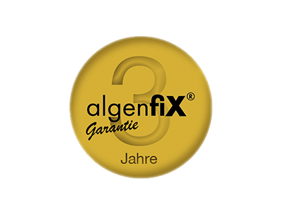 Gold Garantie über 3 Jahre für eine saubere Fassade von algenfiX