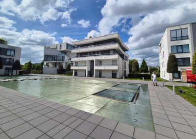 Vorbereitungen für die professionelle algenfiX Fassadenwäsche in Landau in der Pfalz
