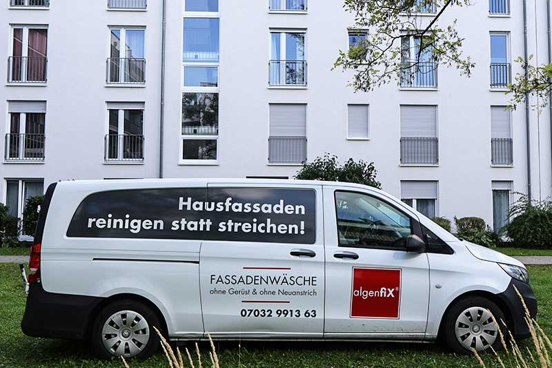 AlgenfiX Fassadenreinigung mit bis zu 5 Jahren Garantie anfragen