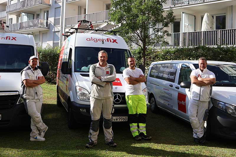 Professionelle Fassadenreinigung von Firma algenfiX aus Ihrer Nähe