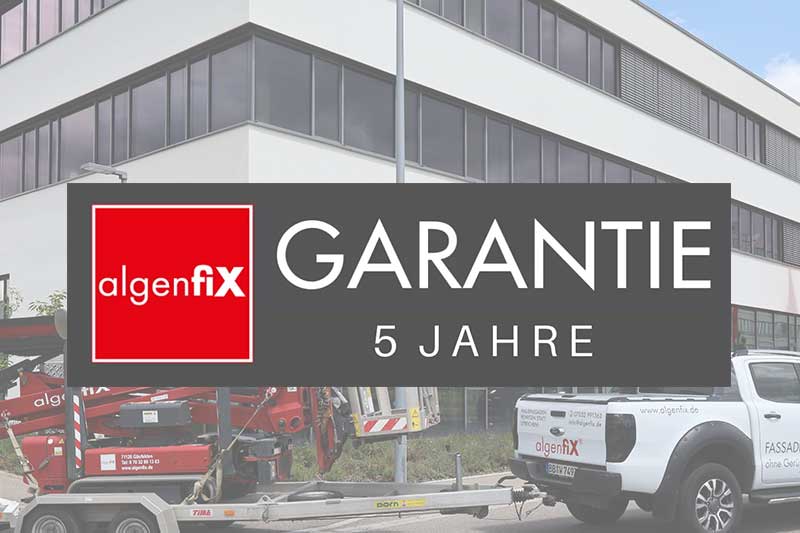 algenfiX Fassasadenreinigung Garantieschutz auf gereinigte Hausfassaden