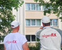 Fertige algenfiX Fassadenreinigung in Walldorf